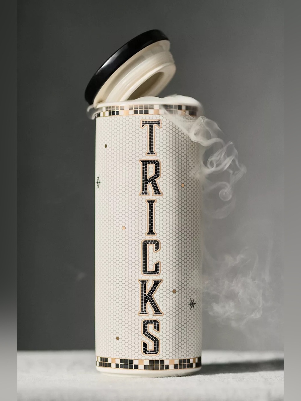 Anthropologie Bistro Tile Tricks Canister: Halloween Edition - Brand New